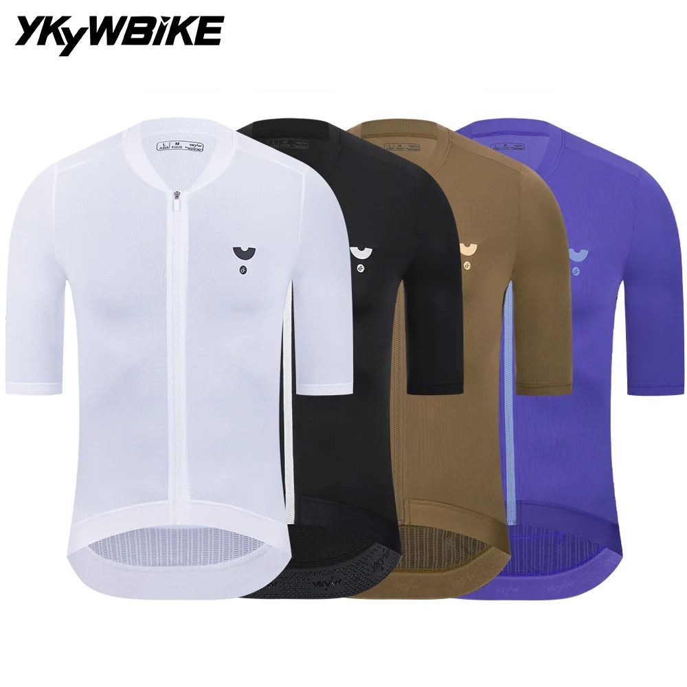 Ykywbike Men Cycling Jersey Breathable Short Sleeve Road Top