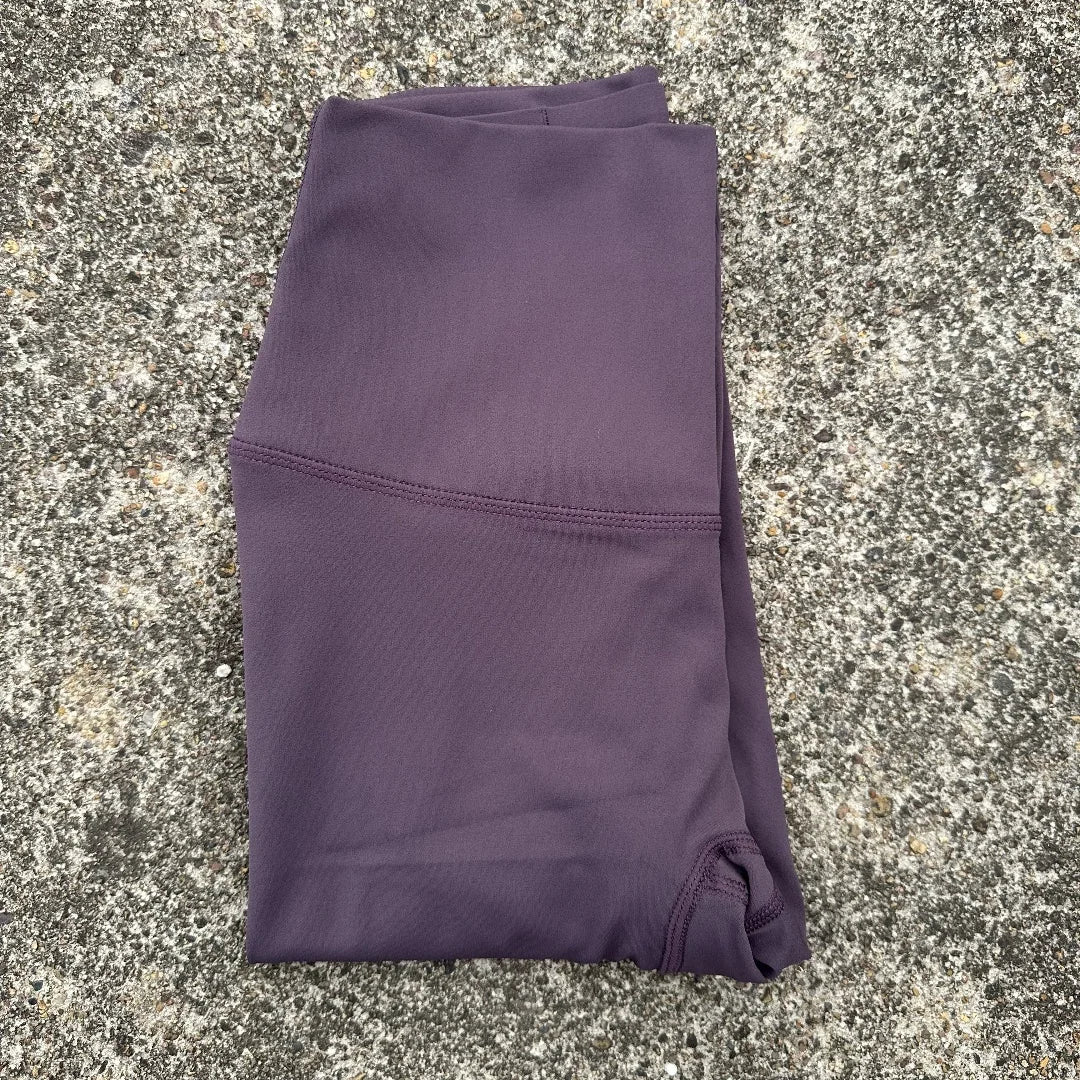 Solid Color Back Pocket High Waisted Yoga Leggings For Women