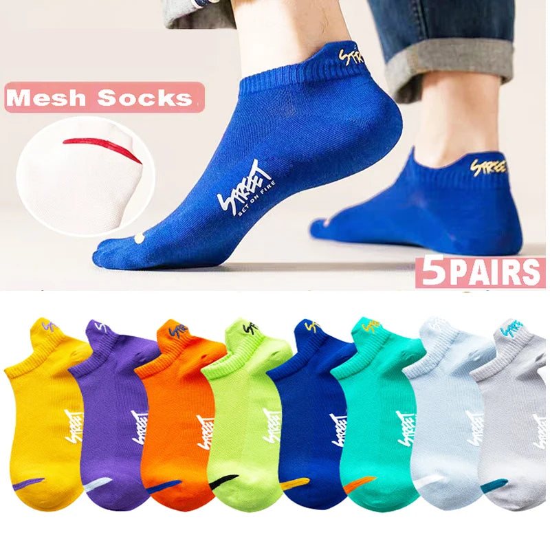 Breathable Mesh Ankle Socks Unisex Running Sports For Men Women