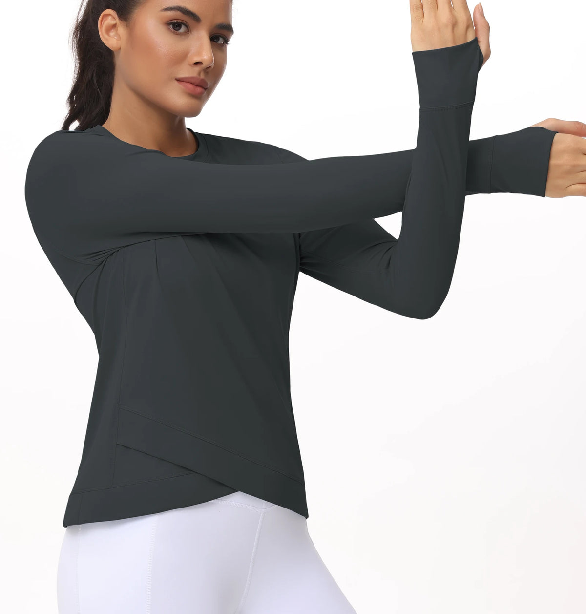The Gym People Womens Long Sleeve Compression Athletic Workout Top