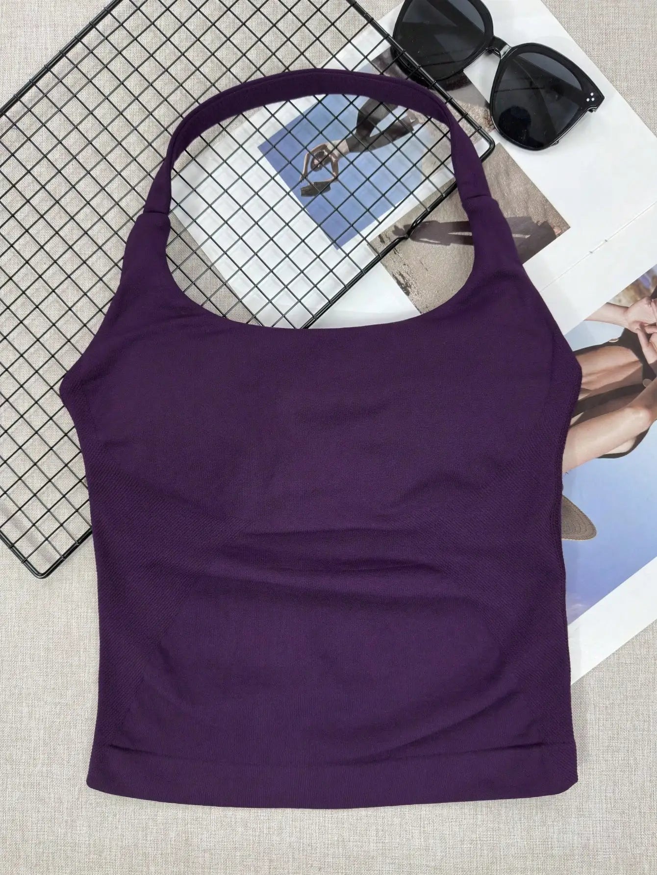 Women's Seamless Sports Tank Top With Removable Bra Pad