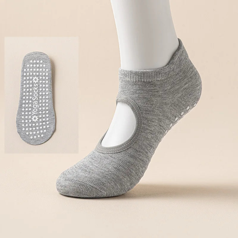 Non-Slip Yoga Pilates Socks With Silicone Grip Sweat-Absorbent Breathable