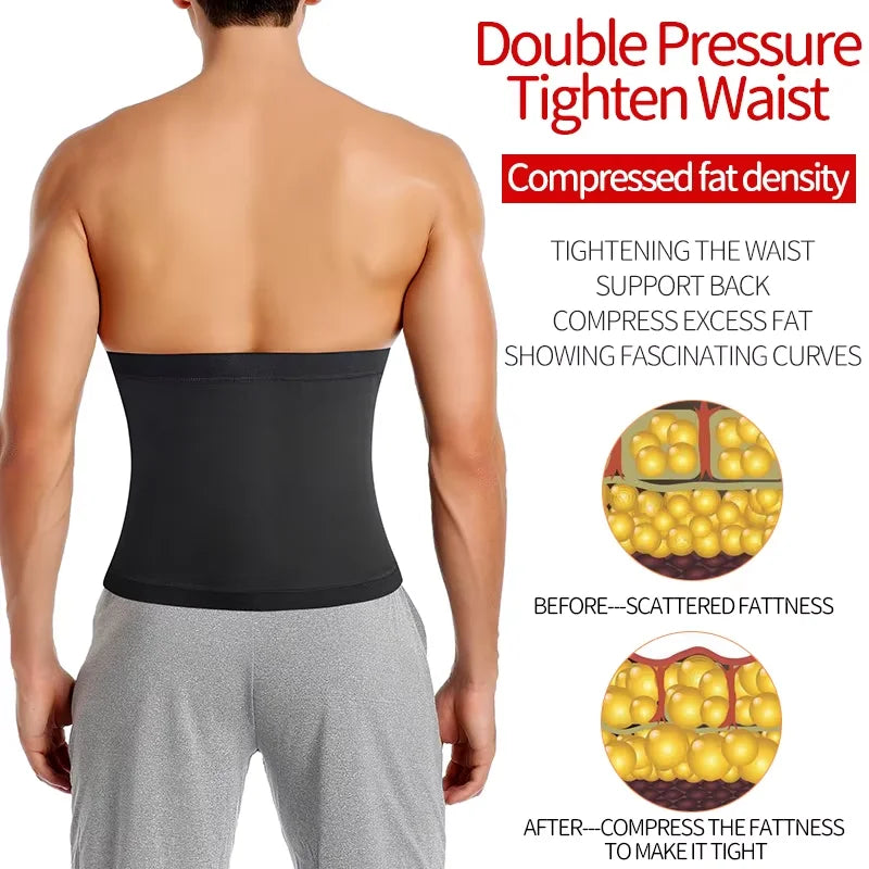 LALAMELON Sauna Abdomen Belt Waist Trainer Shaper for Men