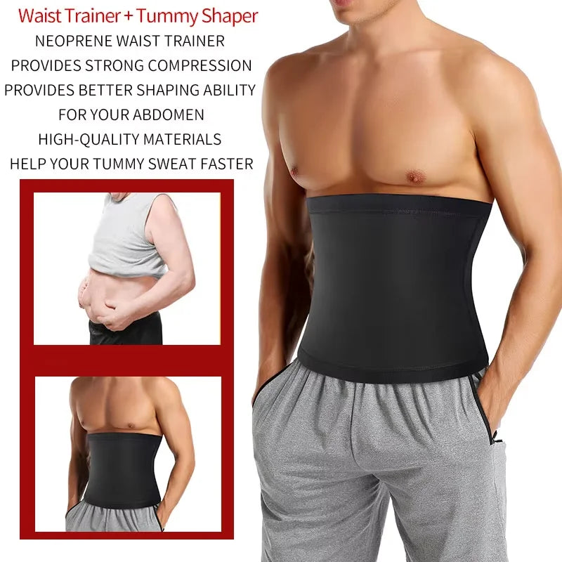 LALAMELON Sauna Abdomen Belt Waist Trainer Shaper for Men