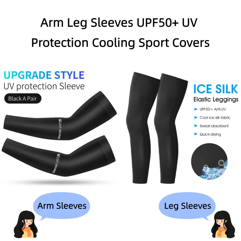 West Biking Cooling Arm Sleeves With Upf50 Protection
