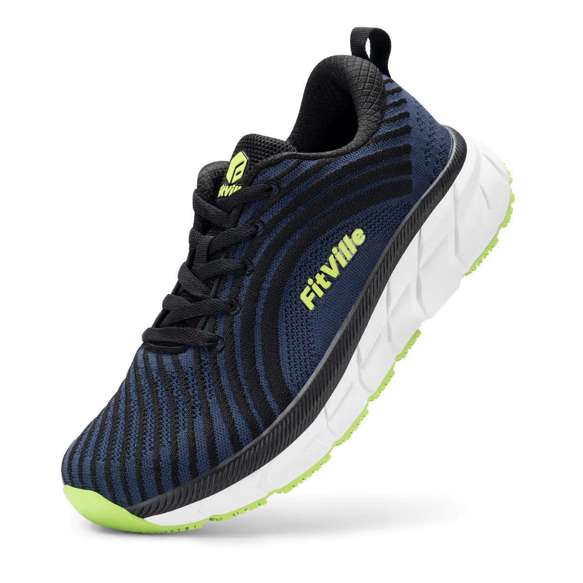 Fitville Men Wide Toe Box Running Shoes With Breathable Comfort