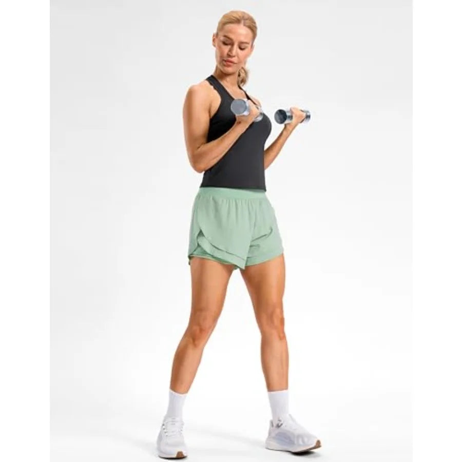 Santiny Womens Workout Tank Top Racerback For Yoga Gym Running