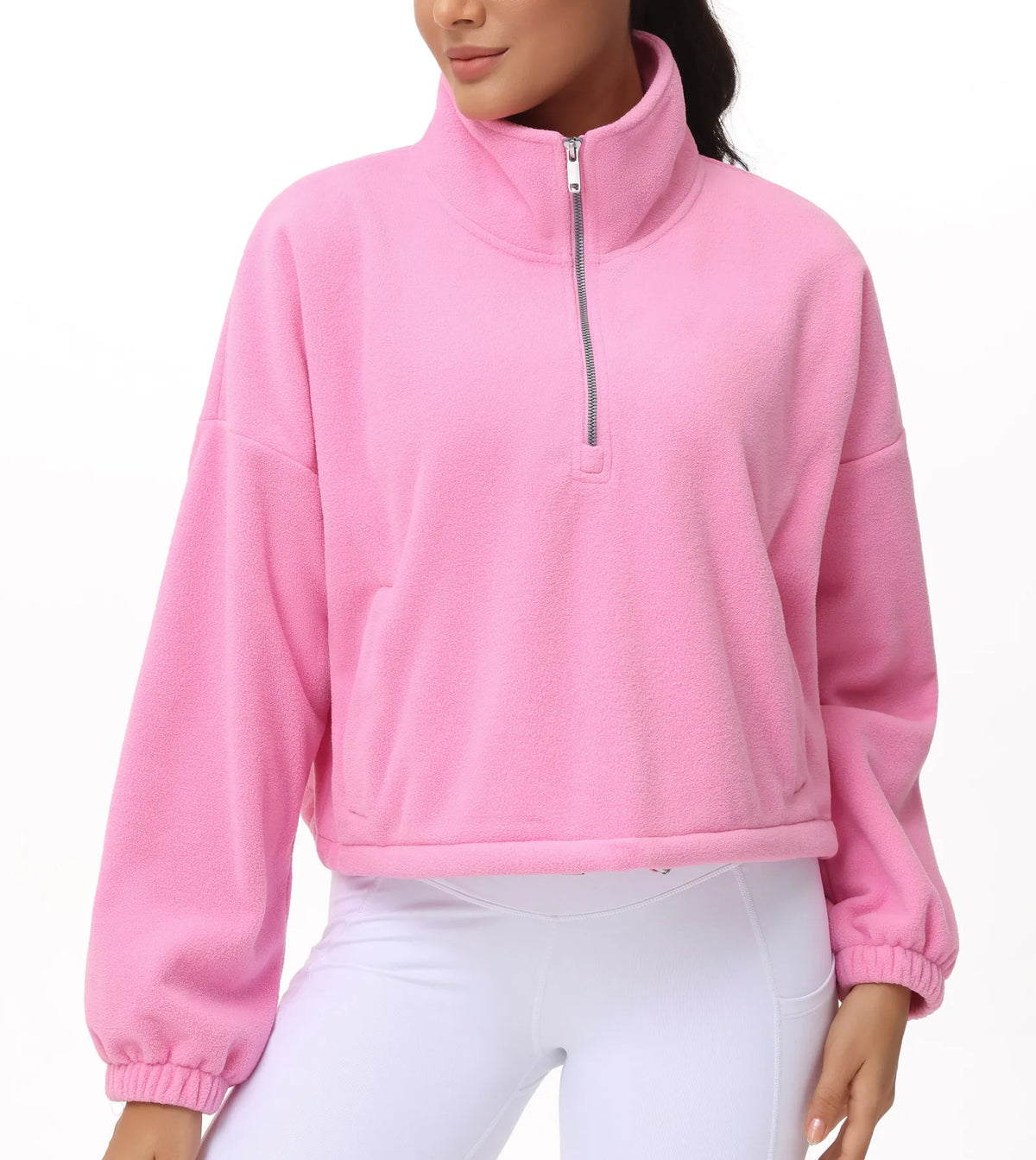 THE GYM PEOPLE Women's Half Zip Fleece Workout Pullover Sweatshirt