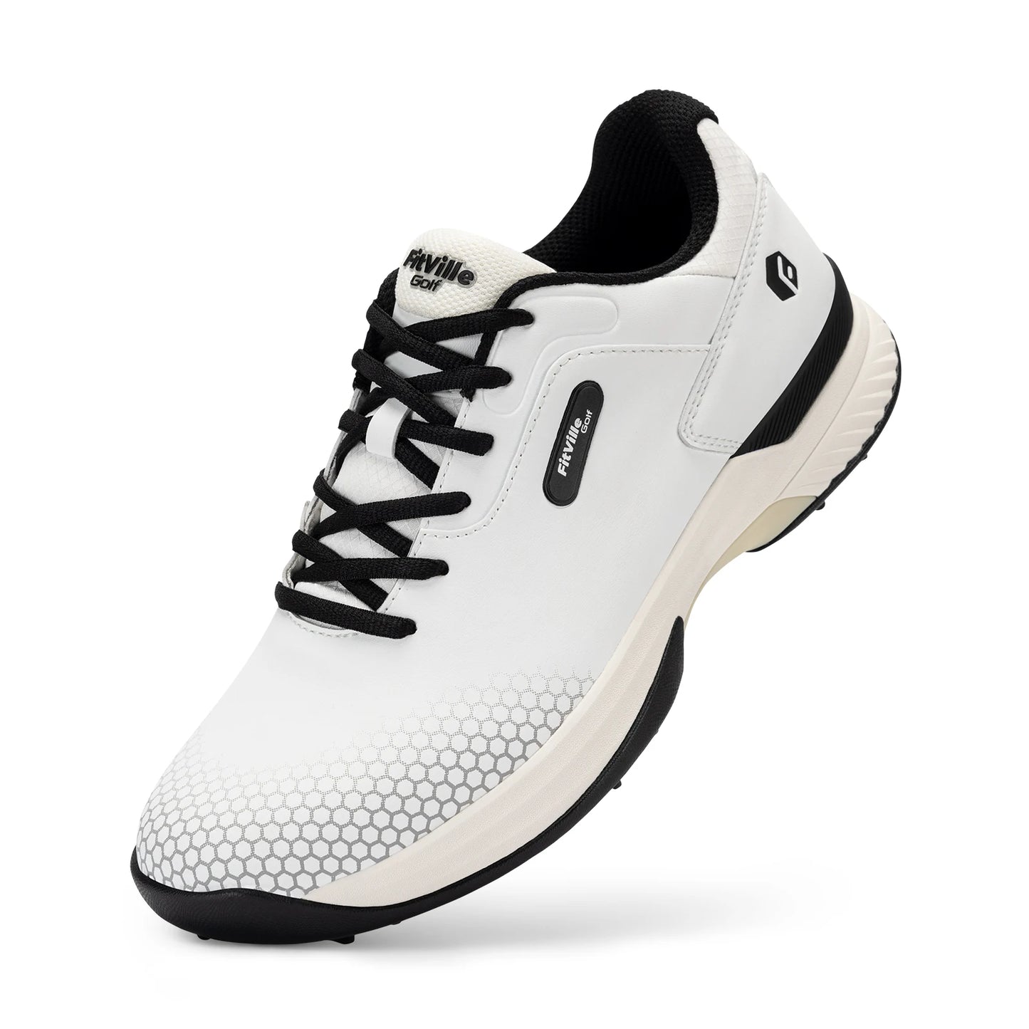 Fitville Wide Mens Golf Shoes Non Slip Comfortable Pickleball Footwear