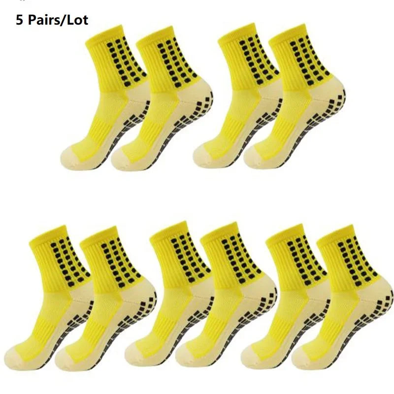GIOIO Men Football Socks Non Slip Silicone Dots Mid Calf