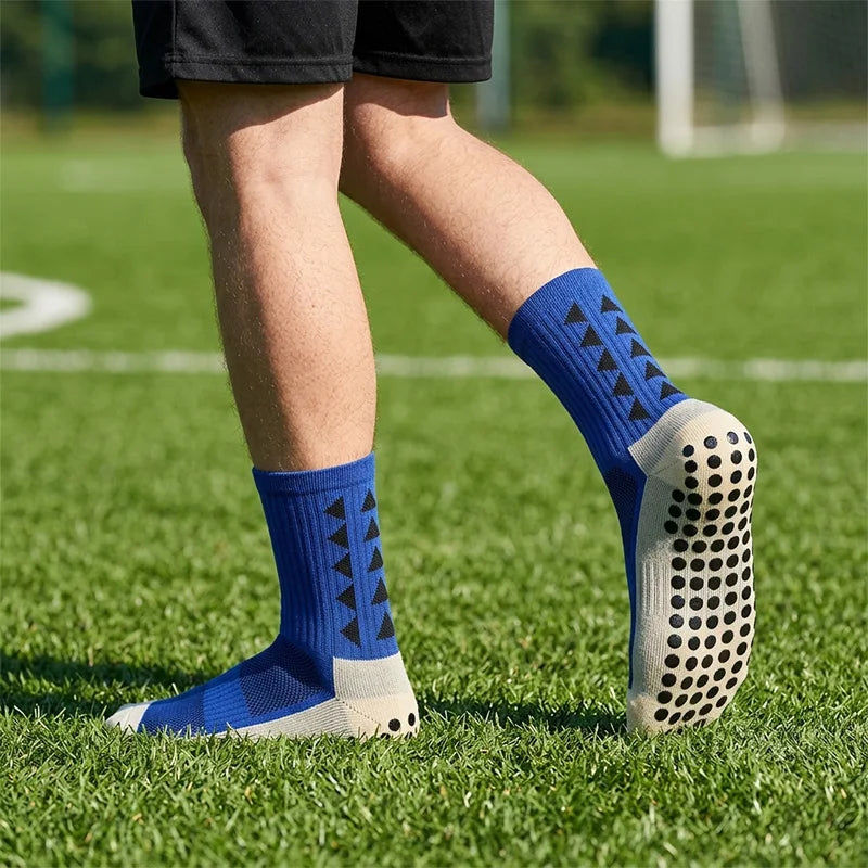 Anti Slip Football Grip Socks Cushioned Athletic Sports Training