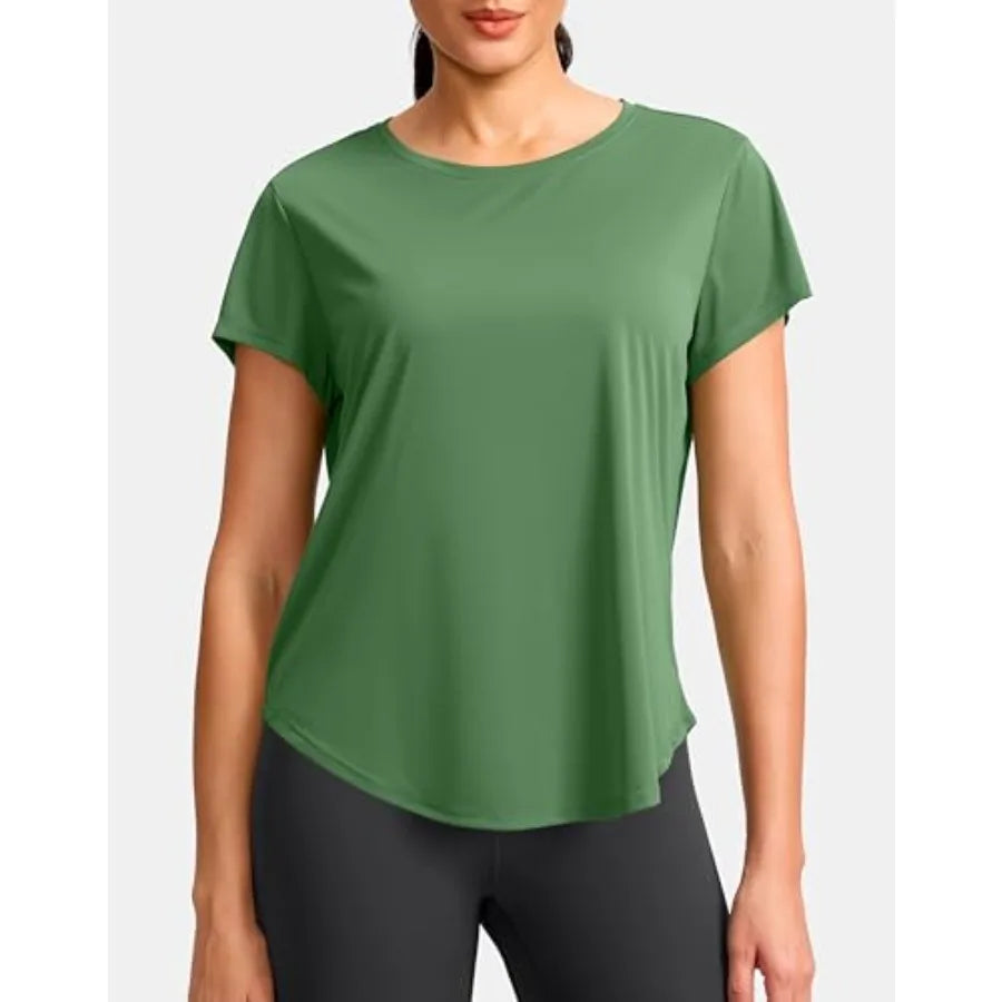 G Gradual Women's Lightweight Quick-Dry Workout Top For Yoga Running