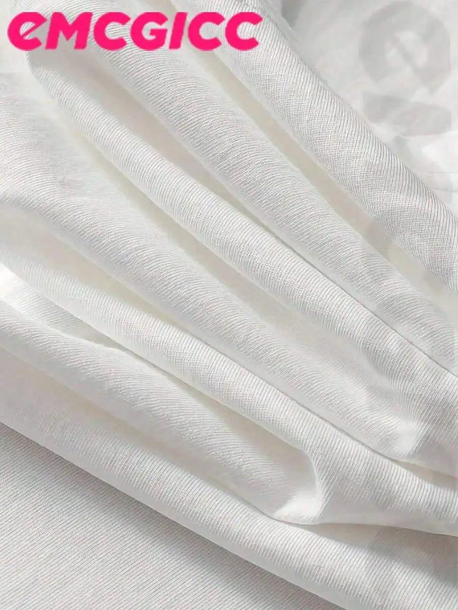 Manfinity Y2K Thin Long Sleeve Cotton Graphic T Shirt Men