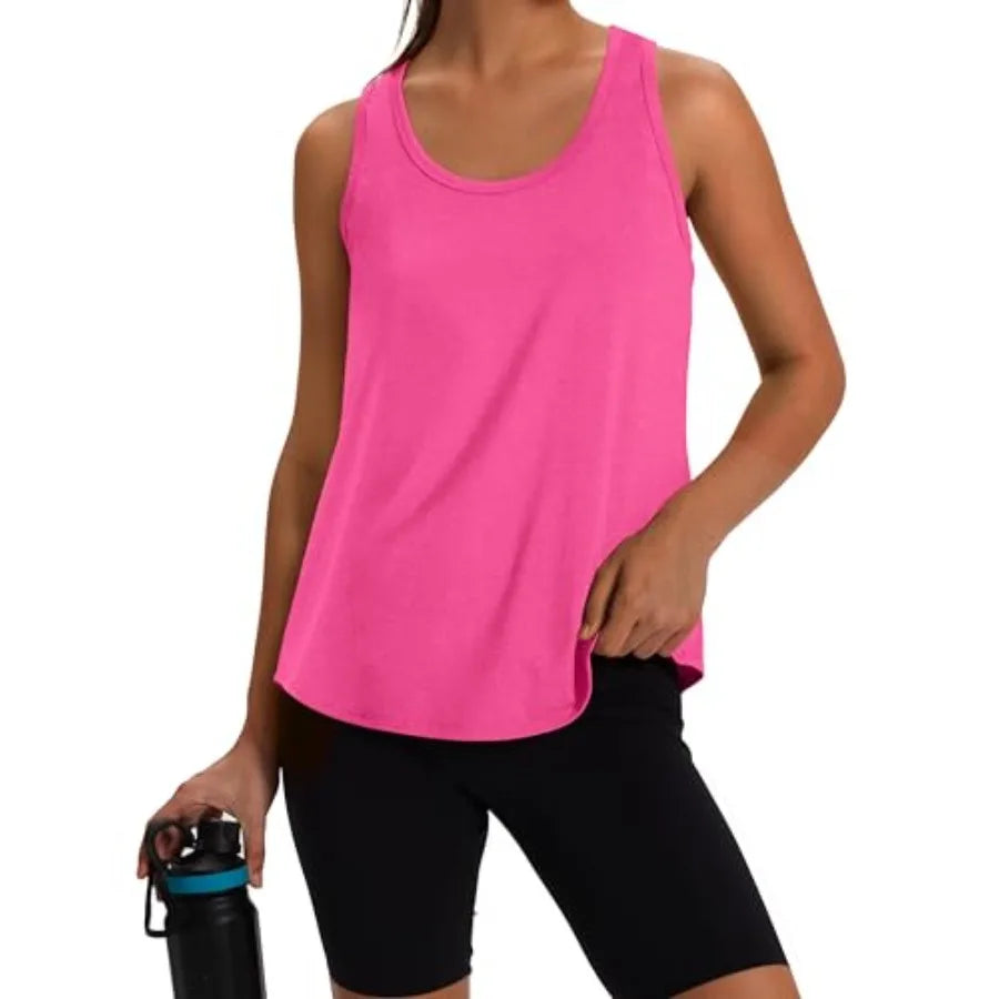 WIHOLL Womens Sleeveless Racerback Workout Tank Top Gym Yoga