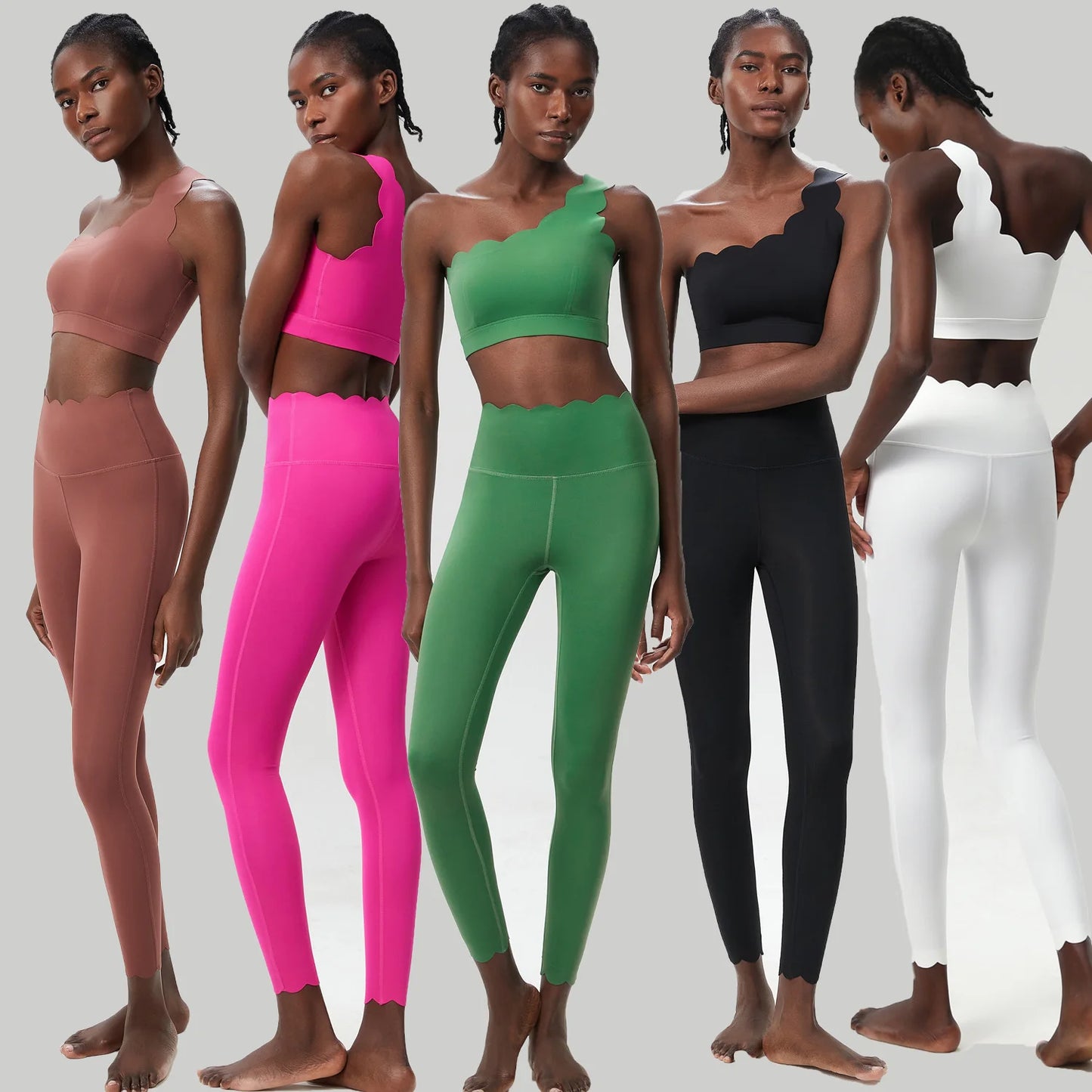 Womens Two Piece Fitness Yoga Set Quick Dry Breathable Sportswear