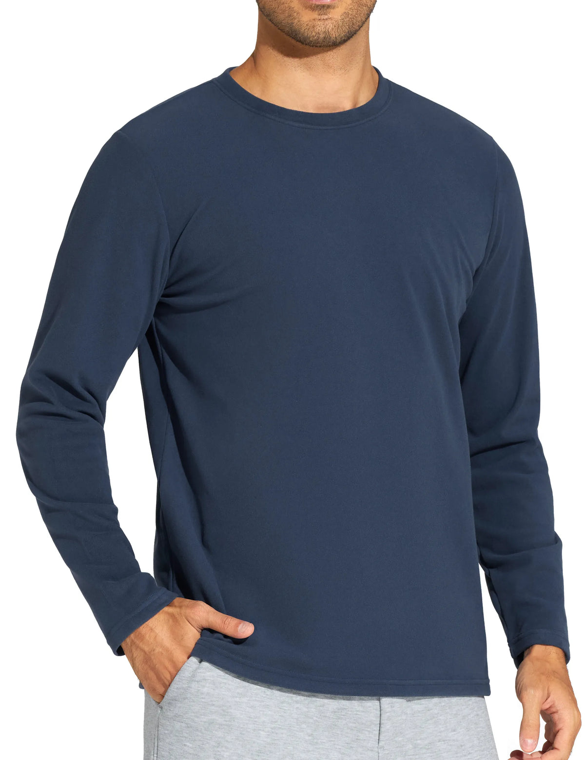 The Gym People Men Long Sleeve Thermal Base Layer Shirt