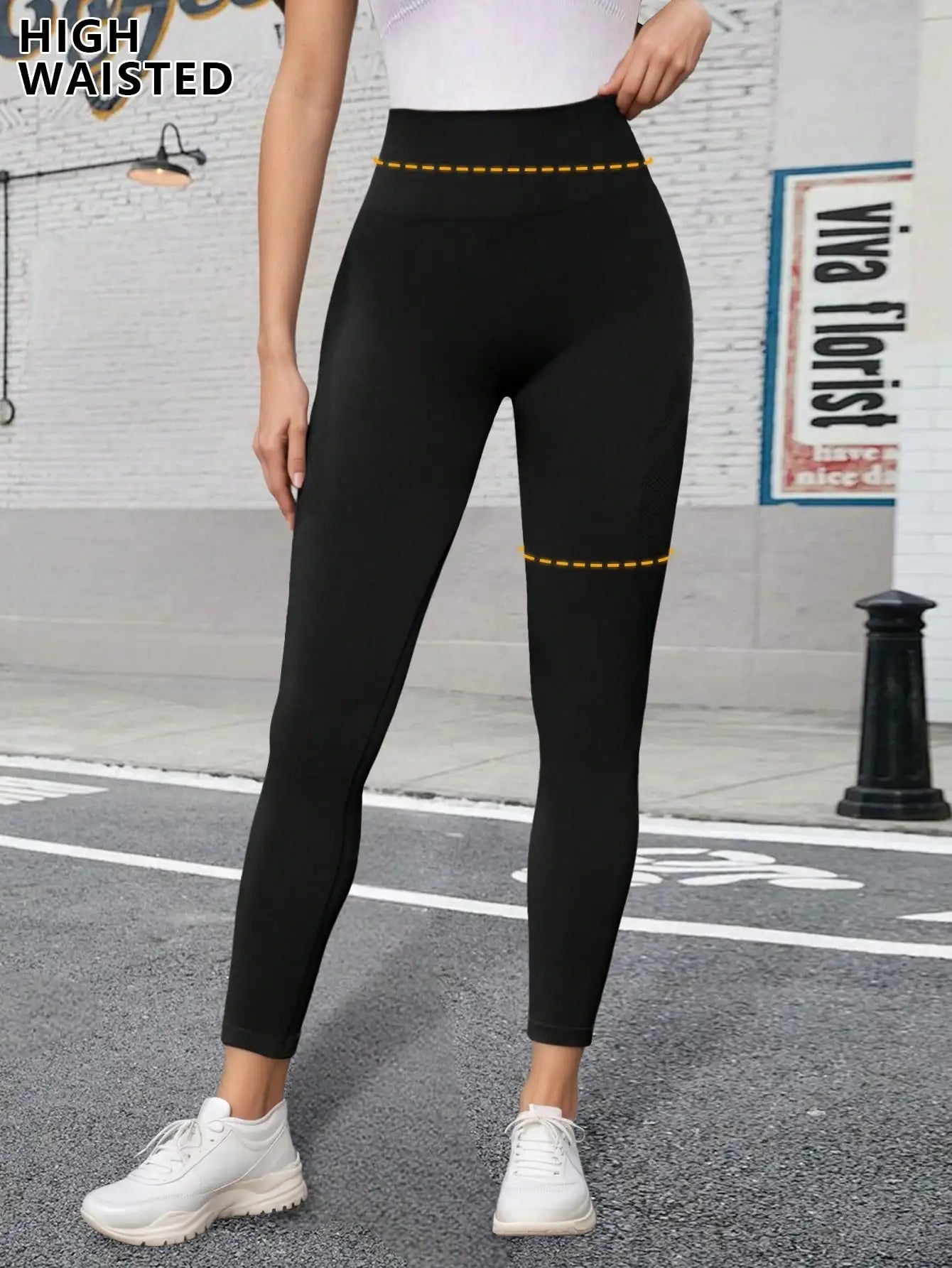 Women High Waist Seamless Stretchy Leggings For Yoga Running