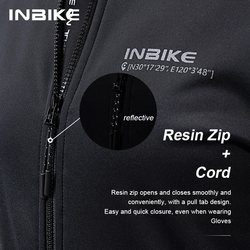 INBIKE Men's Thermal Windproof Cycling Jacket With Breathable Soft Shell