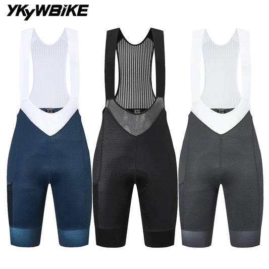 YKYWBIKE Women's Cycling Bib Shorts Pro Team Cycling Bib Shorts 6 Hours Padded Summer Road Bike Female Bicycle Bib Pants