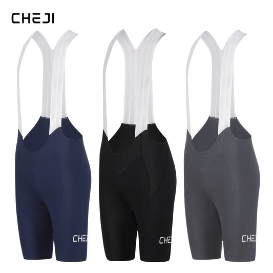 Cheji Mens Cycling Bib Shorts Breathable Seamless Comfort Quick Drying