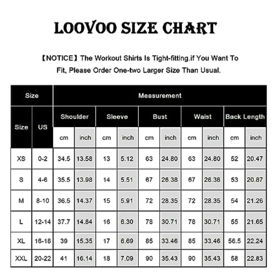 Loovoo Women Athletic Compression Tee Pack Dry Fit Yoga Gym