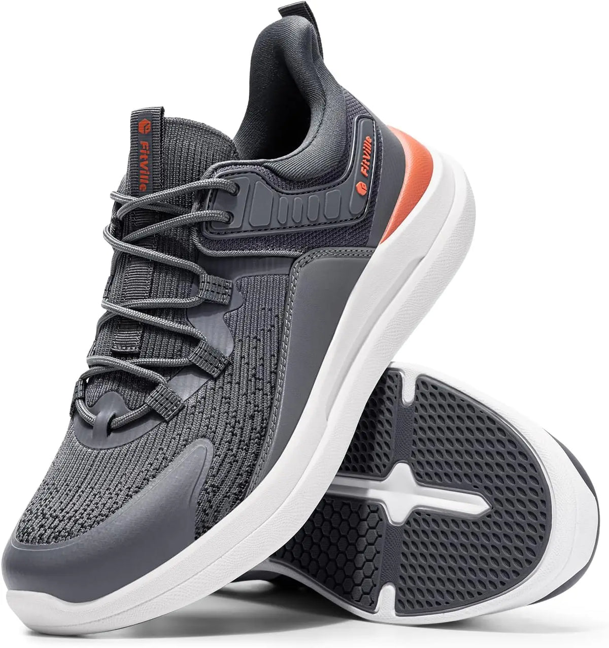 Fitville Men Wide Arch Support Walking Sneakers With Cushion