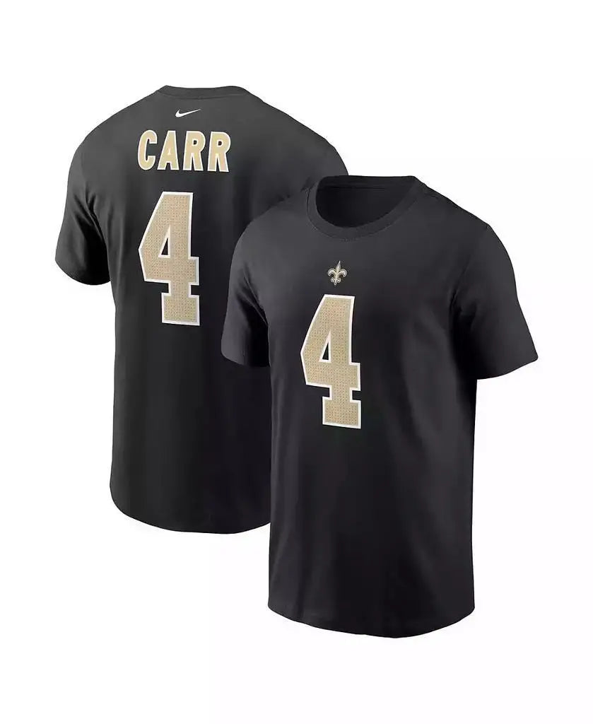 Men's Black New Orleans Saints Running T-Shirt 100% Cotton Official NFL Sportswear for Running Enthusiasts