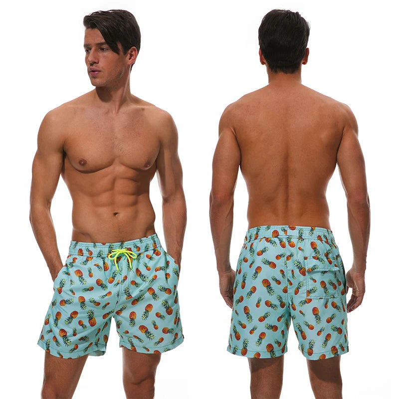 Quick Dry Summer Mens Swimwear Beach Board Shorts For Men