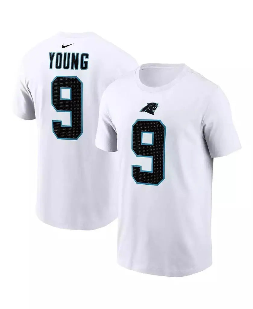 Nike | Men's Bryce Young White Carolina Panthers 2023 NFL Draft First Round Pick Player Name and Number T-shirt