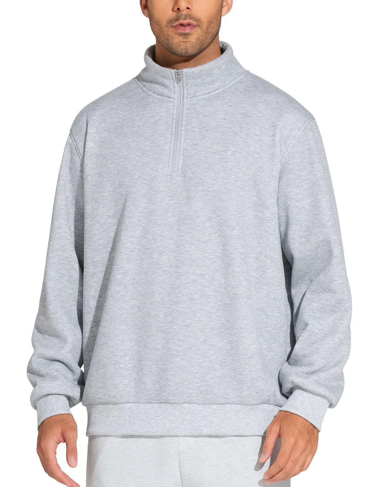 The Gym People Men Half Zip Fleece Workout Pullover Sweatshirt