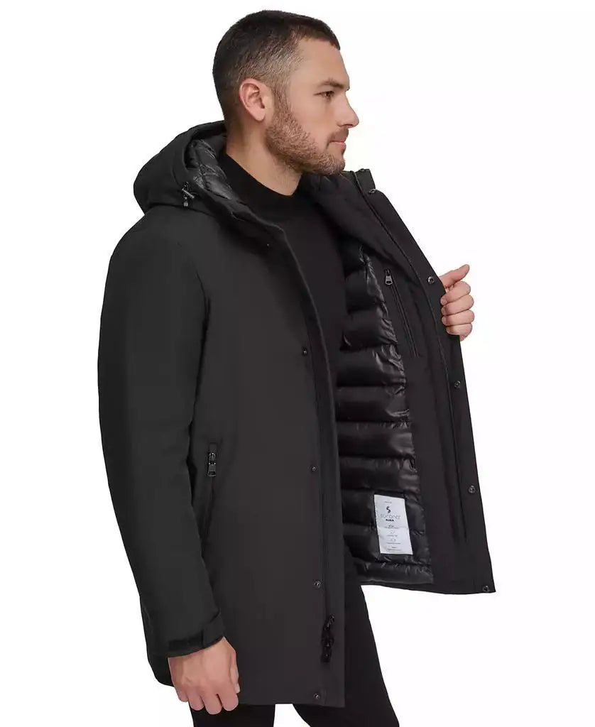 Calvin Klein Men's Waterproof Hooded Running Jacket Outdoor Sportswear for Active Flexibility Comfortable Fit