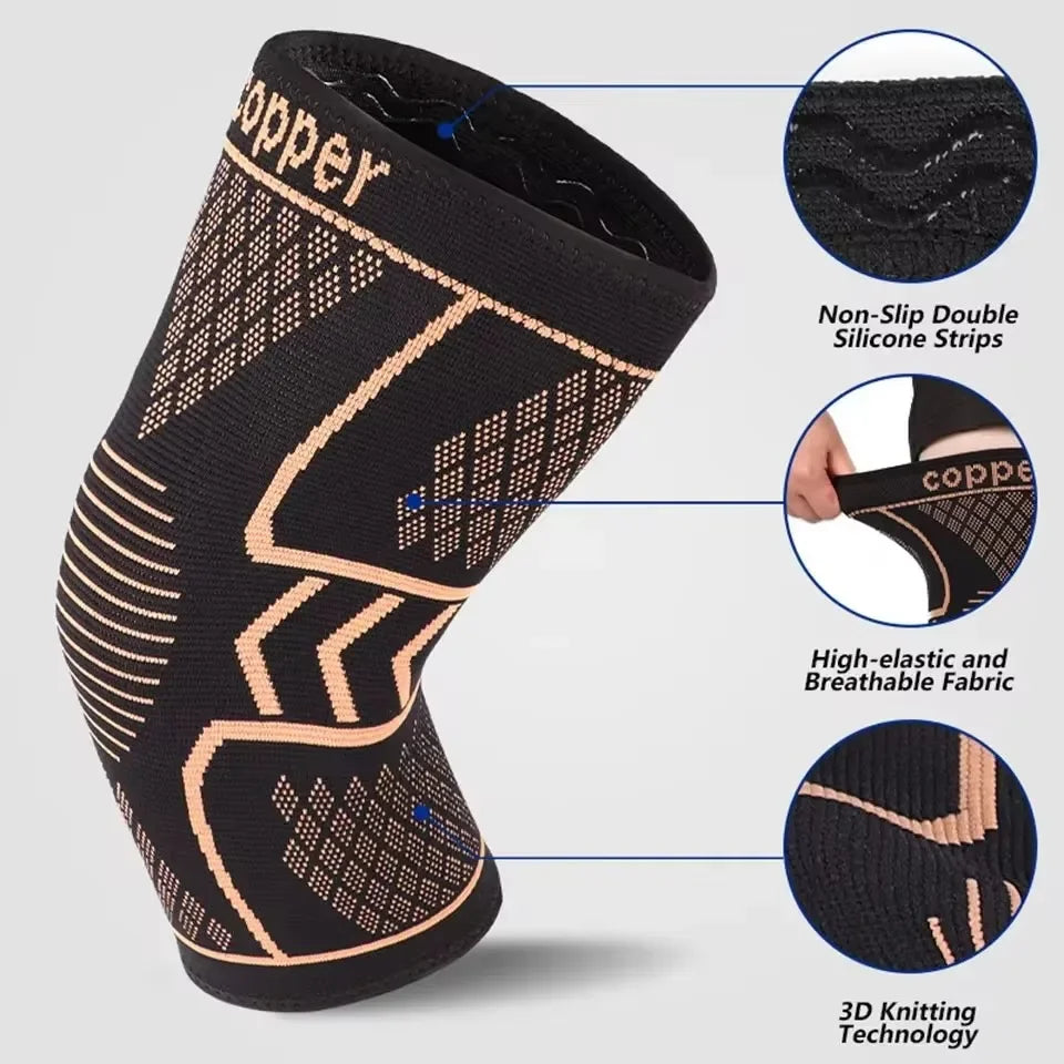 GOBYGO Copper Knee Support Braces for Arthritis and Pain Relief