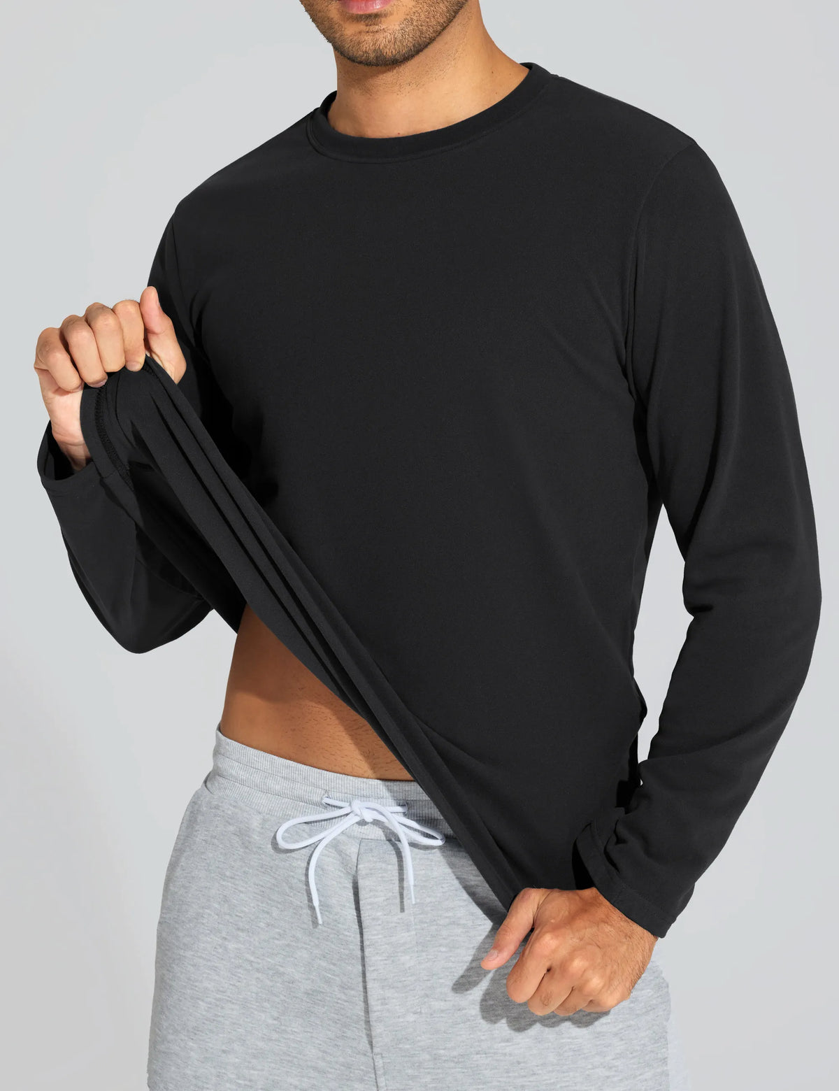 The Gym People Men Long Sleeve Thermal Base Layer Shirt