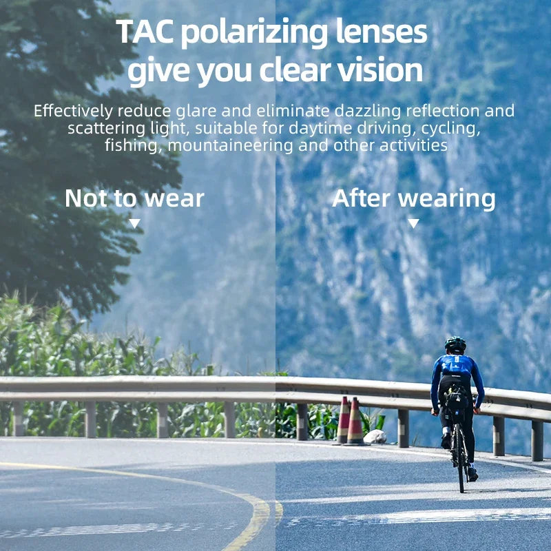 ROCKBROS UV400 Polarized Bike Glasses for Cycling and Fishing
