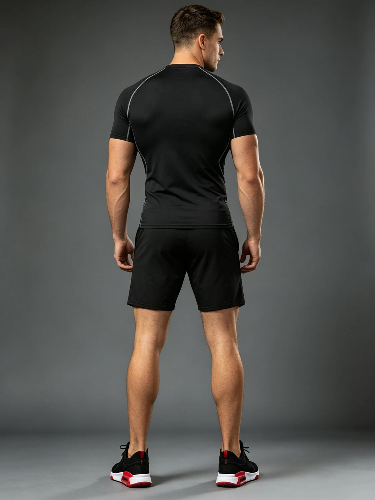 Men Quick Drying Gym Set Breathable Training Sportswear For Fitness