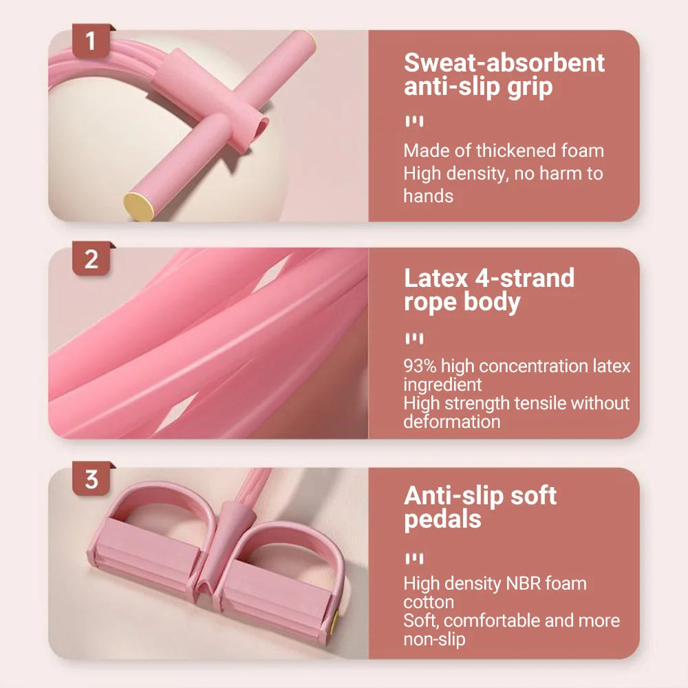 6 Tube Resistance Band Set For Full Body Gym And Home Workouts
