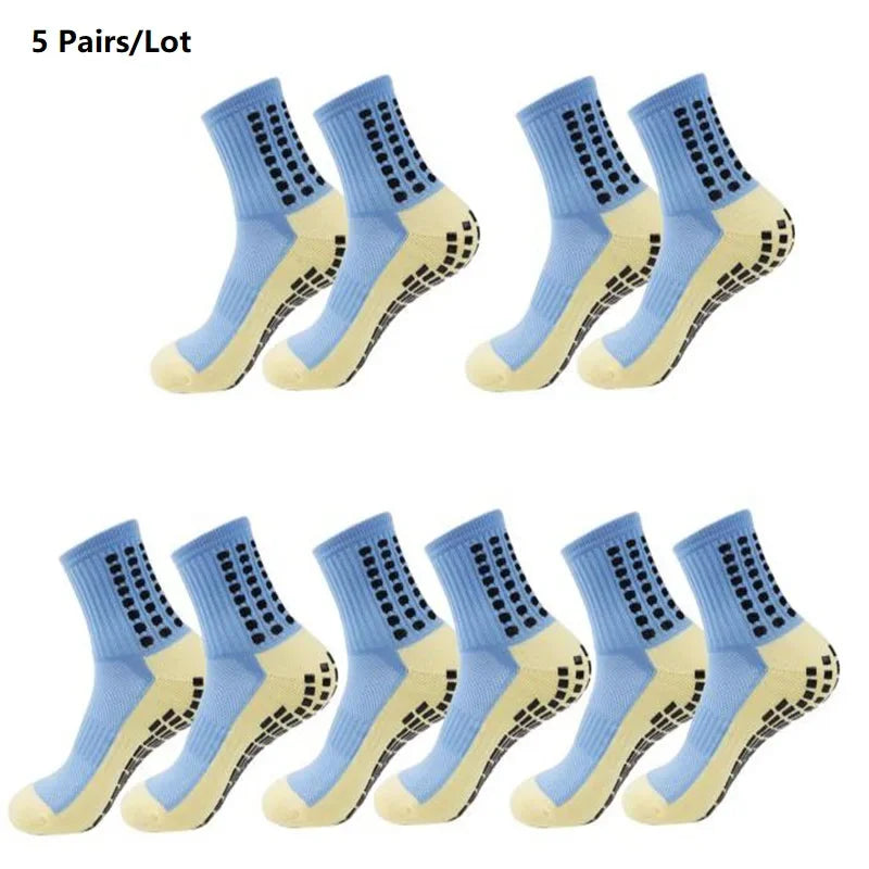 GIOIO Men Football Socks Non Slip Silicone Dots Mid Calf