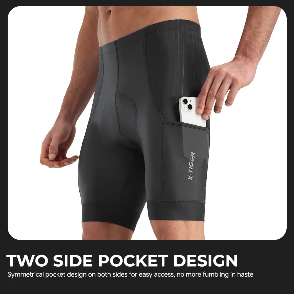X-Tiger Men Quick Dry Padded Cycling Shorts For MTB
