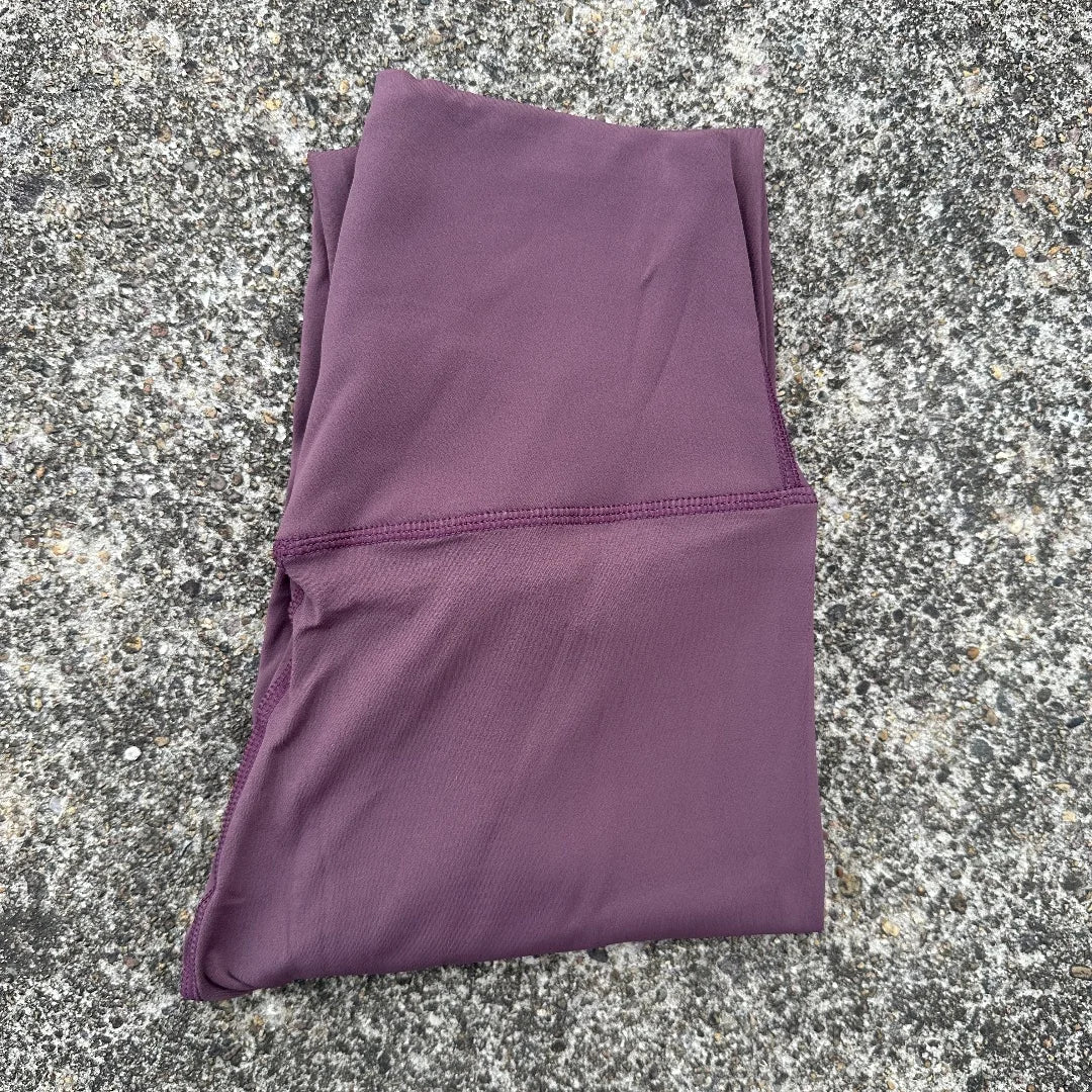 Solid Color Back Pocket High Waisted Yoga Leggings For Women
