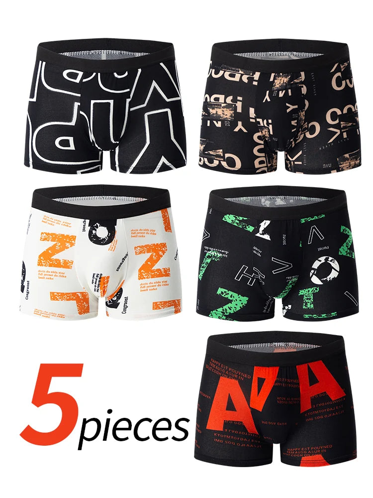 Mens Printed Boxer Shorts Polyester Elastane Comfort Fit