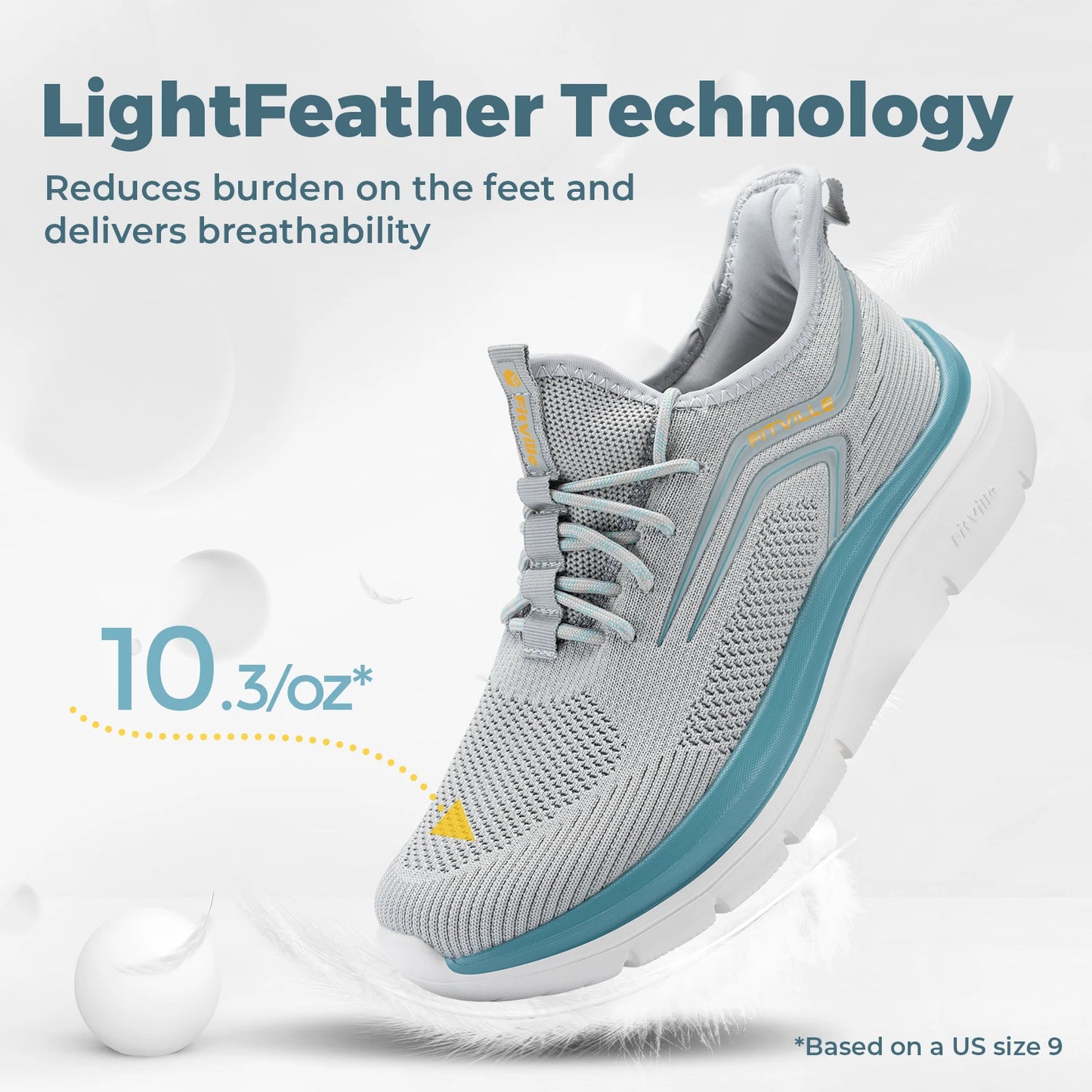 FitVille Cloud Strider Running Shoes With Shock Absorption Arch Support