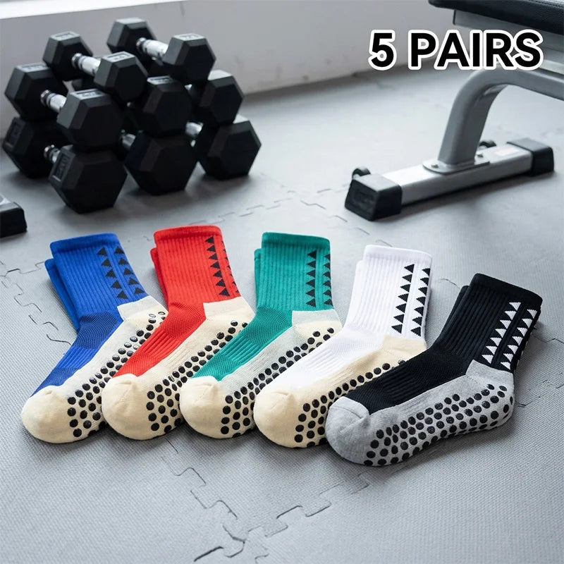 Anti Slip Football Grip Socks Cushioned Athletic Sports Training