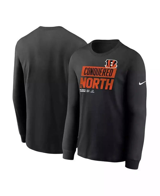 Nike | Men's Black Cincinnati Bengals 2022 AFC North Division Champions Locker Room Trophy Collection Long Sleeve T-shirt