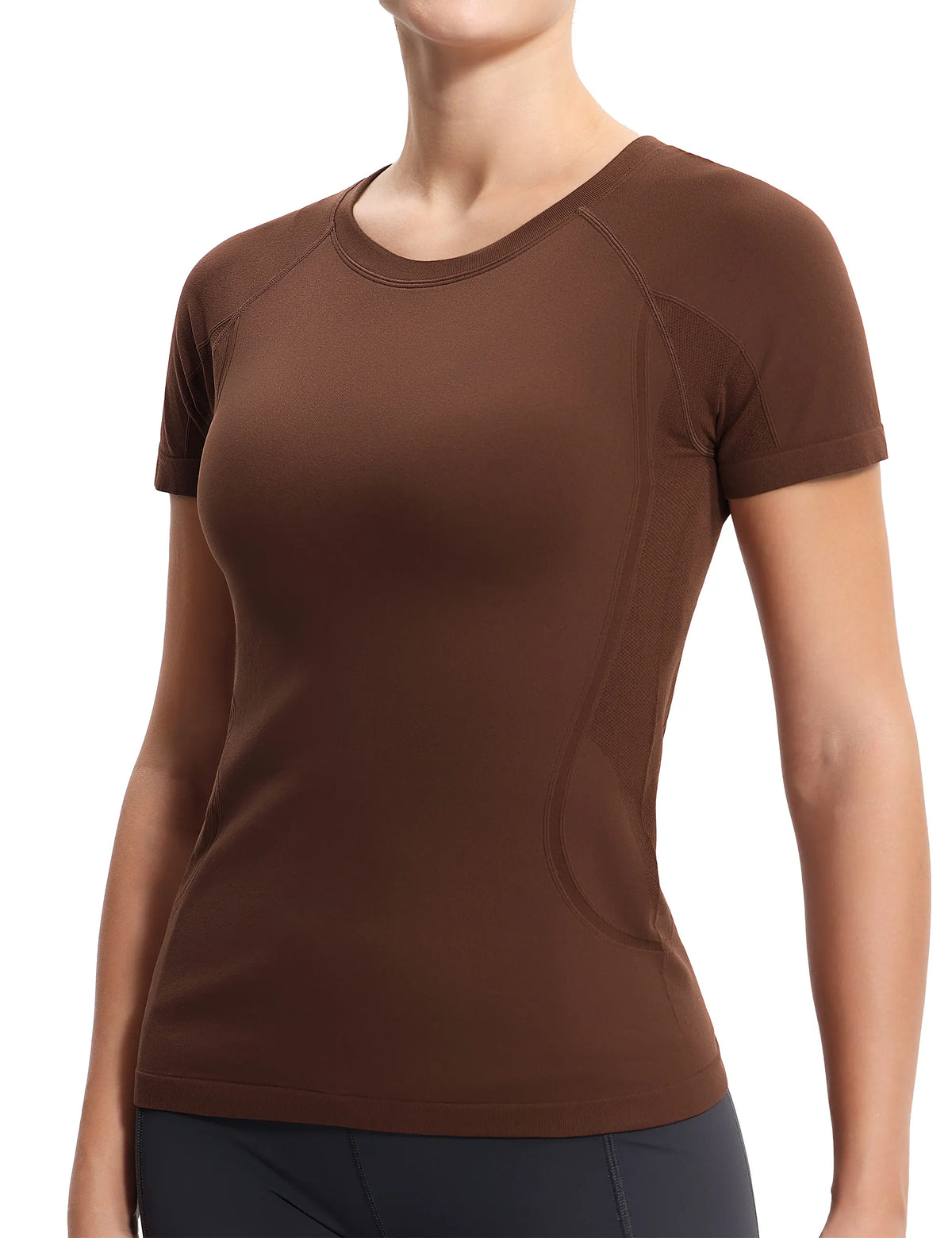 The Gym People Women Seamless Short Sleeve Workout Tee