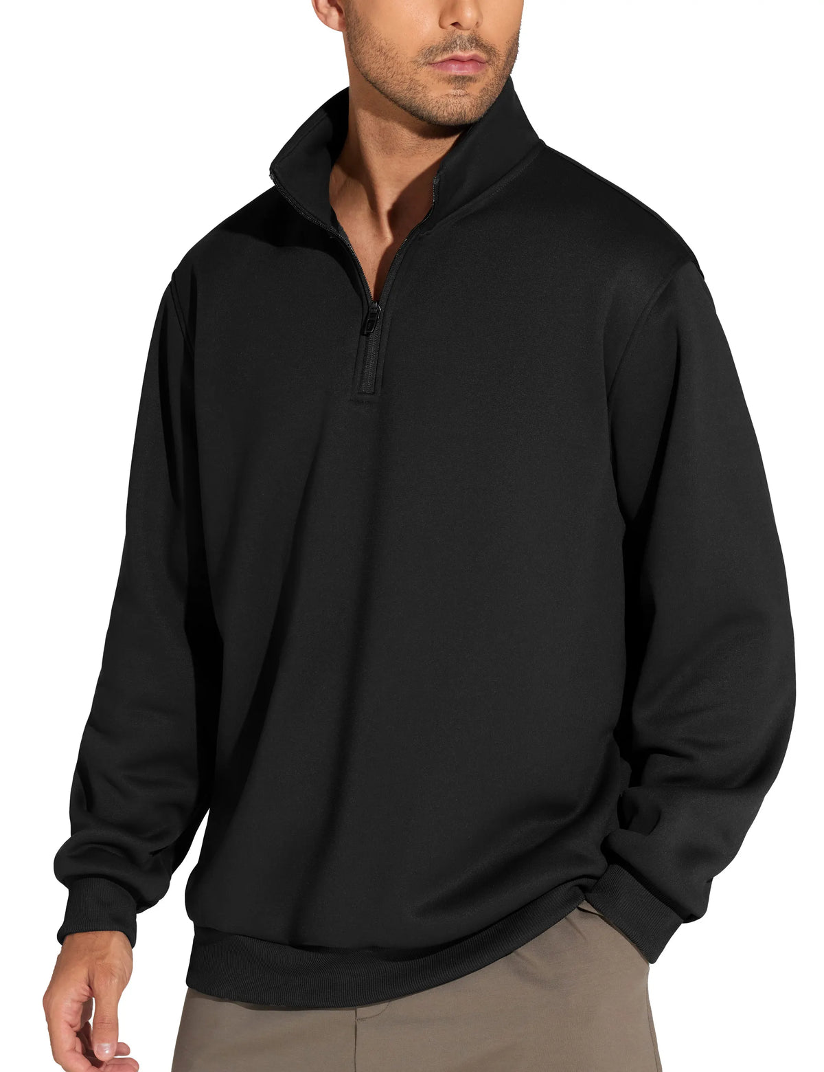 The Gym People Men Half Zip Fleece Workout Pullover Sweatshirt