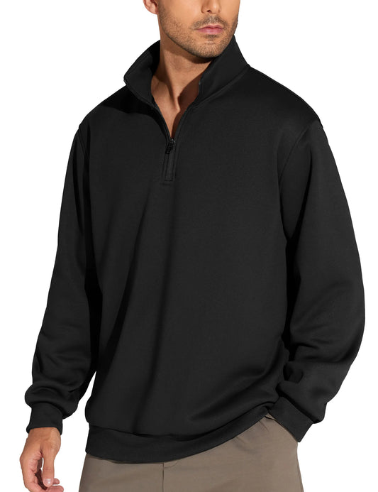 The Gym People Men Half Zip Fleece Workout Pullover Sweatshirt