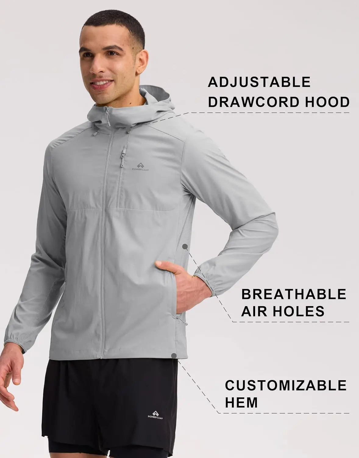 Pioneer Camp Men's UPF 100 Sun Protection Hoodie Jacket