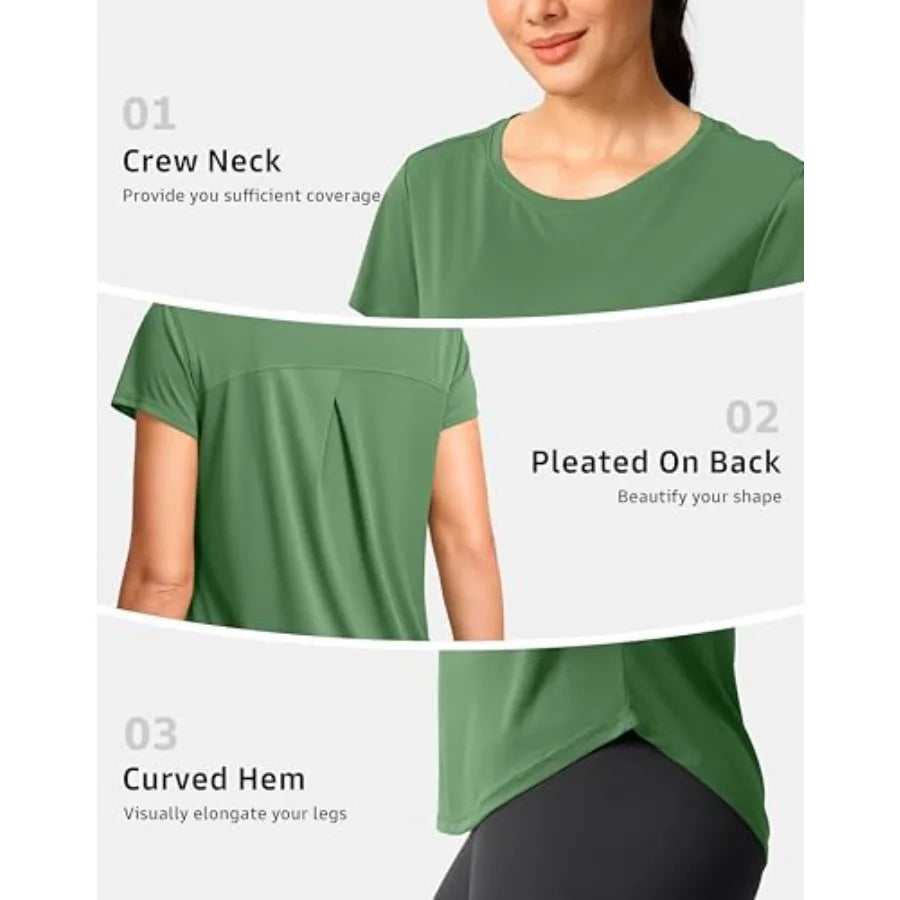 G Gradual Women's Lightweight Quick-Dry Workout Top For Yoga Running