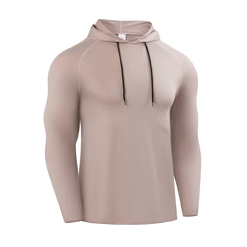 Women's Hooded Long Sleeve Running T Shirt Polyester Gym Activewear