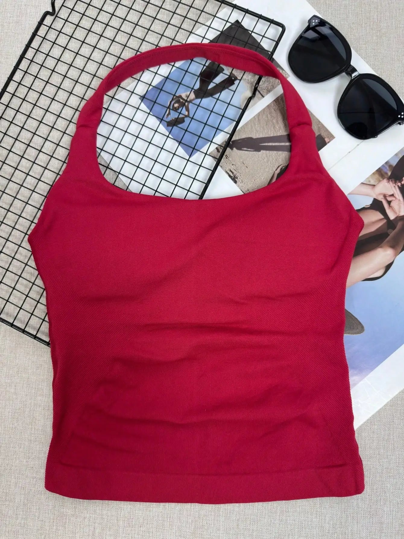 Women's Seamless Sports Tank Top With Removable Bra Pad